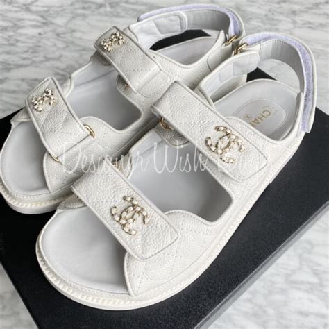 chanel dad sandals white|chanel dad sandals price.